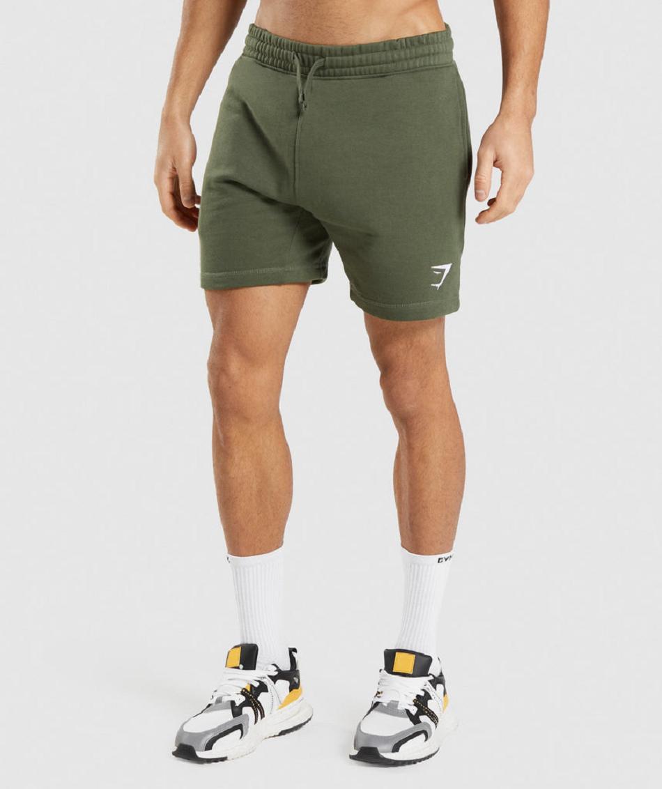 Σορτσ Gymshark Crest ανδρικα Ελιά | GR_SU6863