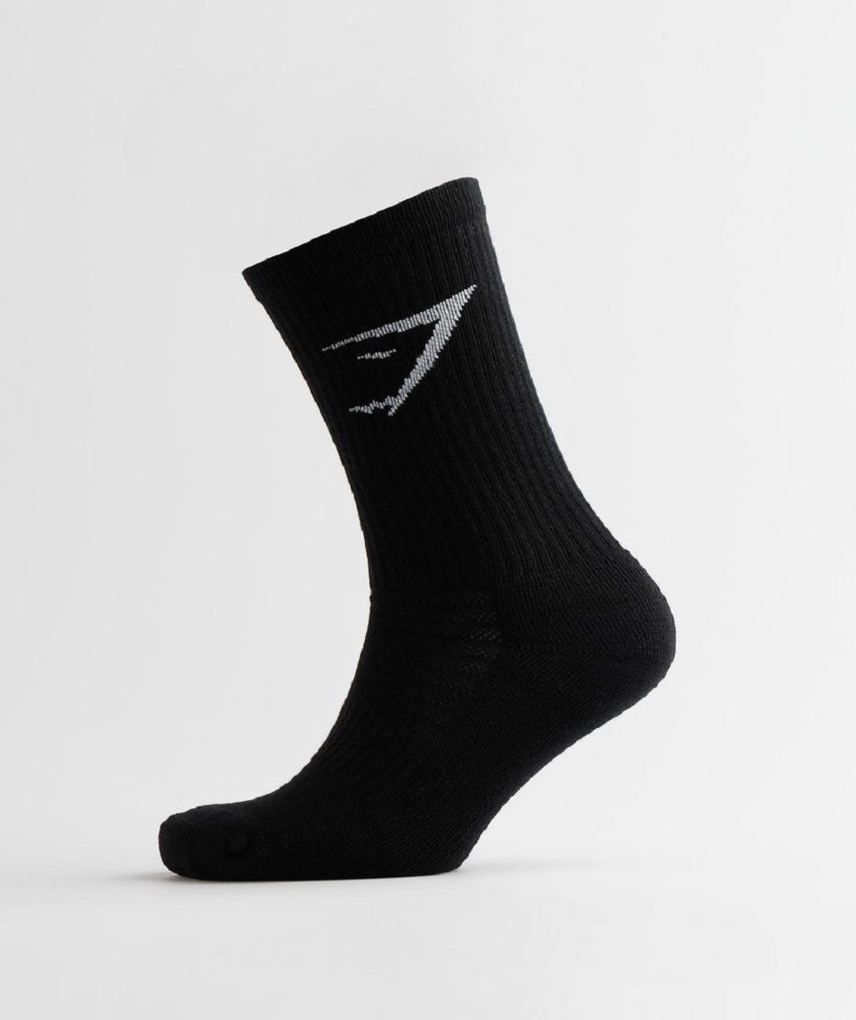 Καλτσεσ Gymshark Crew 3pk ανδρικα μαυρα | GR_NN1737
