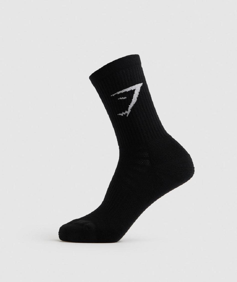Καλτσεσ Gymshark Crew 5pk ανδρικα μαυρα | GR_TG8441