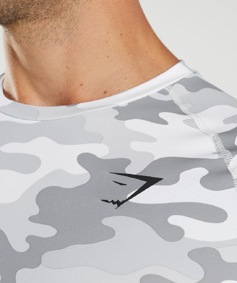Μακρυμανικο Gymshark Element Baselayer Top ανδρικα ανοιχτο γκρι | GR_O4613