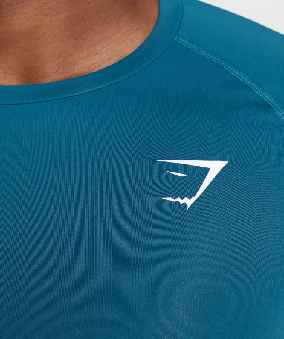 Μακρυμανικο Gymshark Element Baselayer ανδρικα μπλε | GR_BO5778