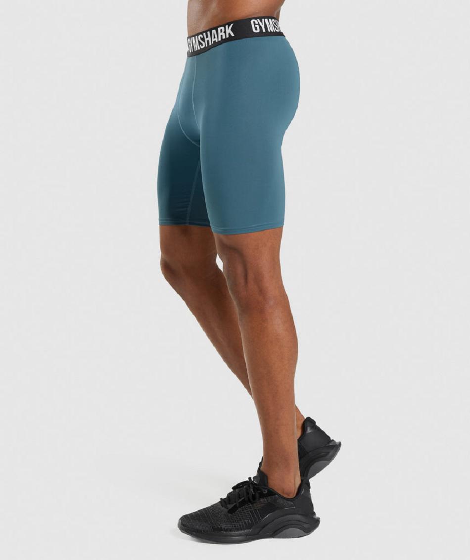 Σορτσ Gymshark Element Baselayer ανδρικα τυρκουάζ | GR_TG8355