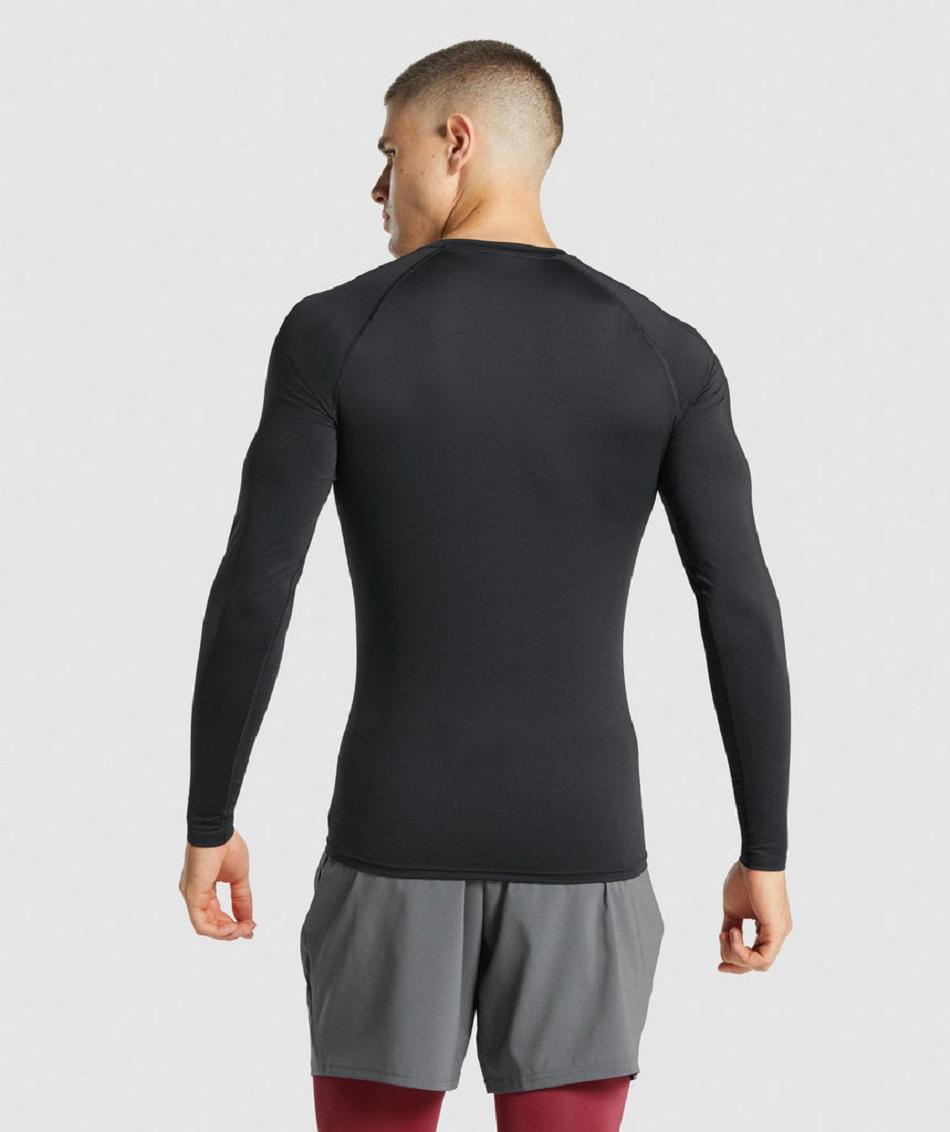 Μακρυμανικο Gymshark Element Baselayer ανδρικα μαυρα | GR_TH9360