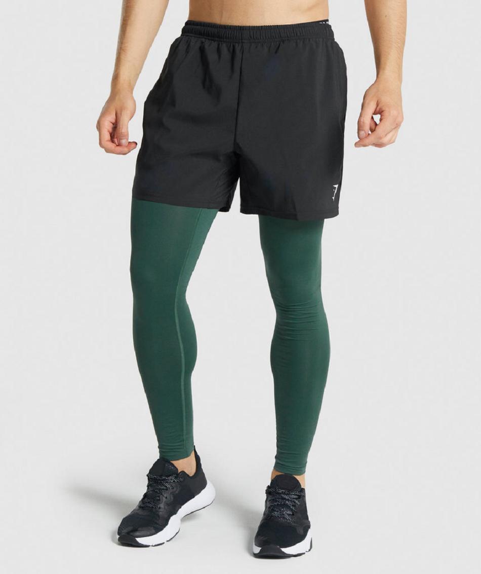 Κολαν Gymshark Element ανδρικα σκούρο πρασινο | GR_IM5677