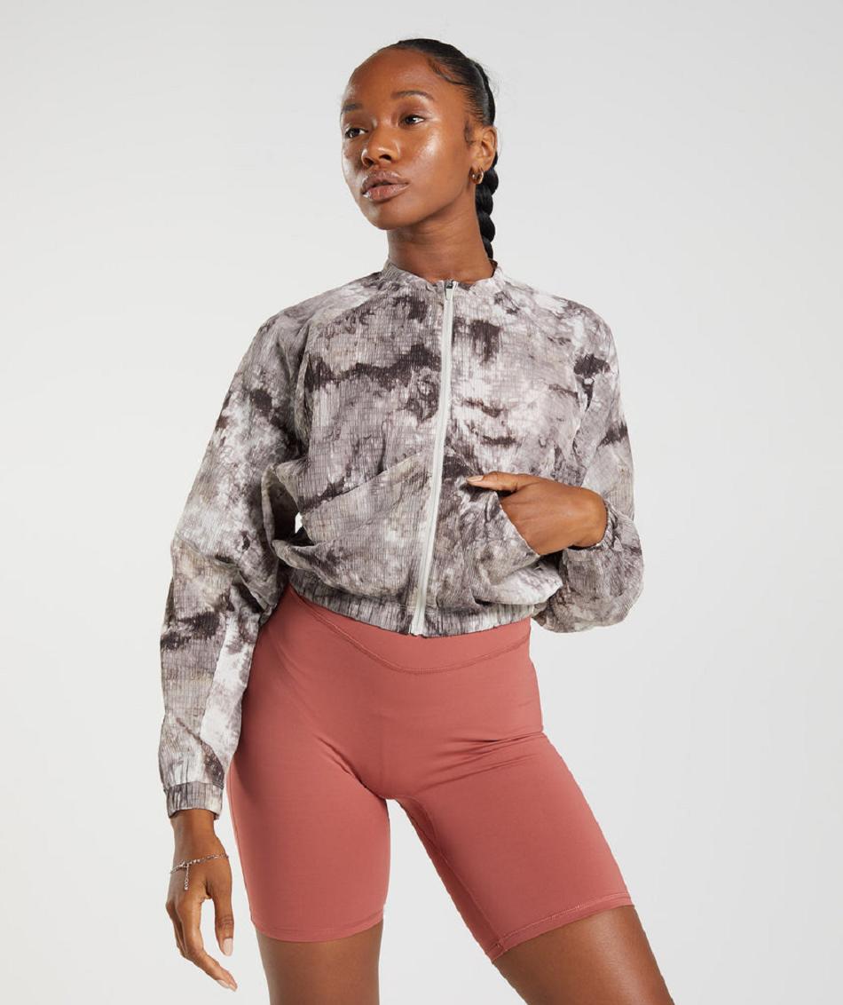 Μπουφαν Gymshark Elevate Woven γυναικεια καφε | GR_EC4002