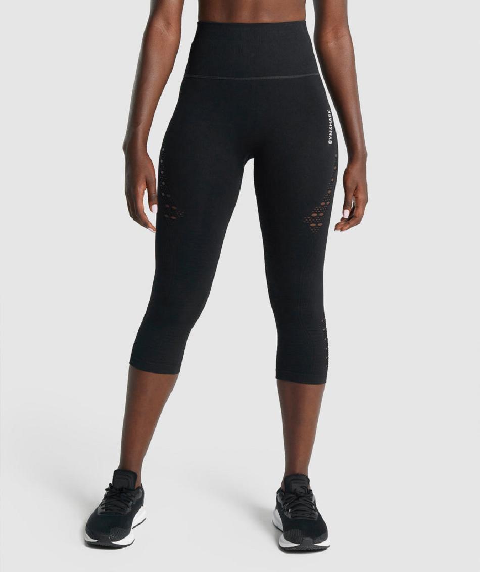 Κολαν Gymshark Energy Seamless Cropped γυναικεια μαυρα | GR_UV1367