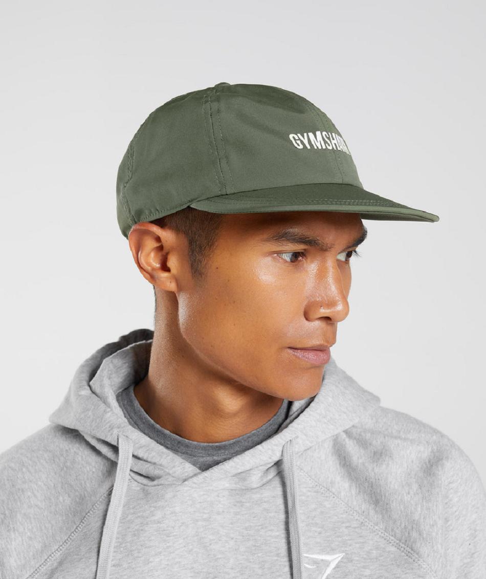 καπελα Gymshark Flat Peak ανδρικα Ελιά | GR_YQ6930