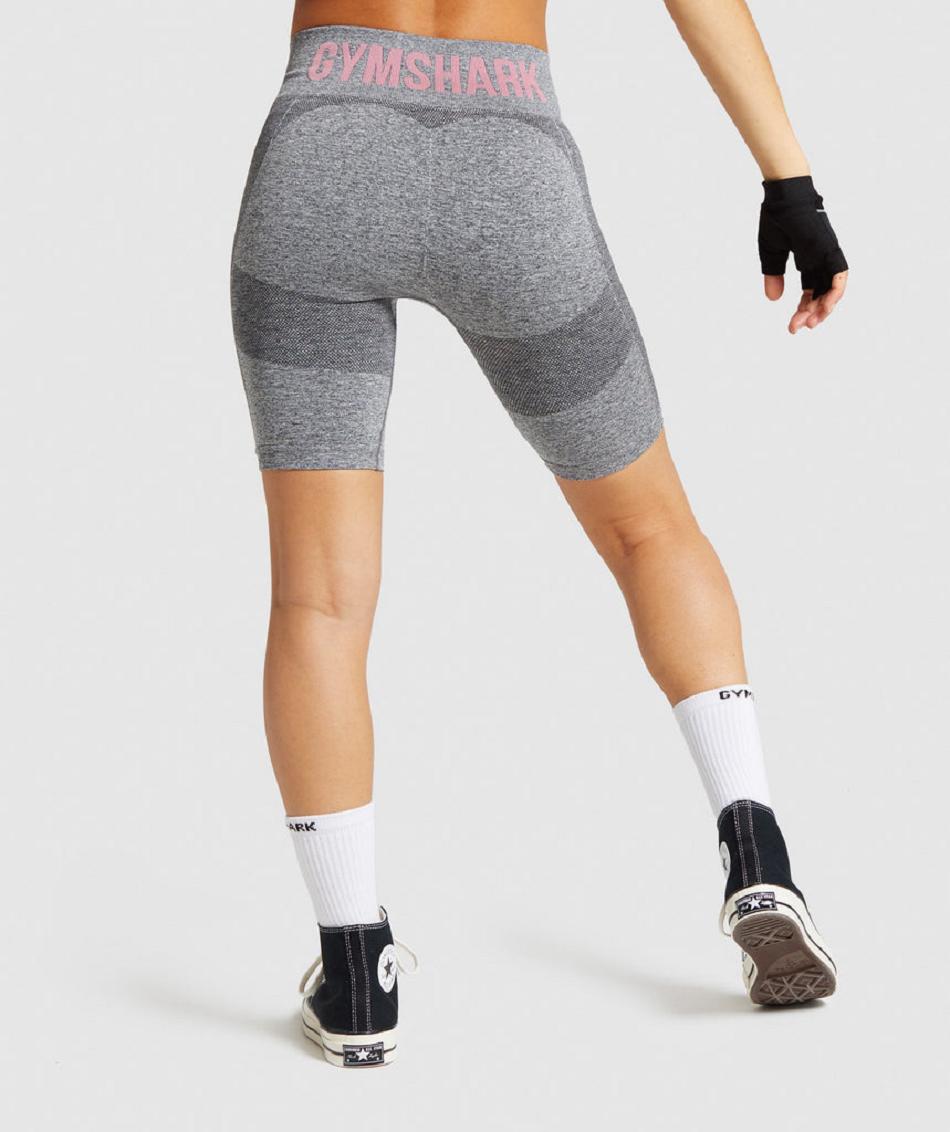 Σορτσ Gymshark Flex Cycling γυναικεια γκρι ροζ | GR_AZ6370