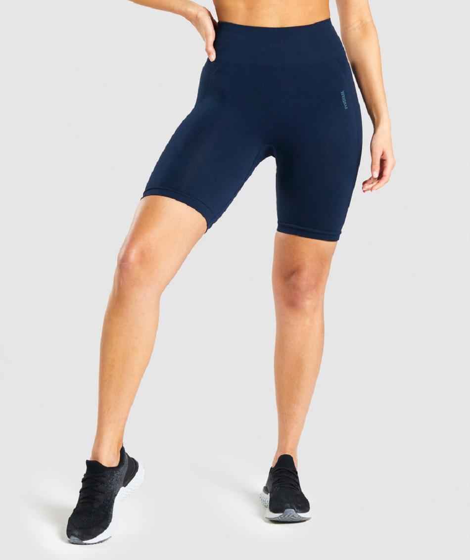 Σορτσ Gymshark Flex Cycling γυναικεια σκουρο μπλε | GR_EE4133