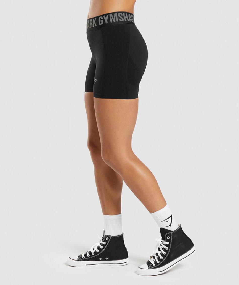 Σορτσ Gymshark Flex γυναικεια μαυρα γκρι | GR_YQ2874