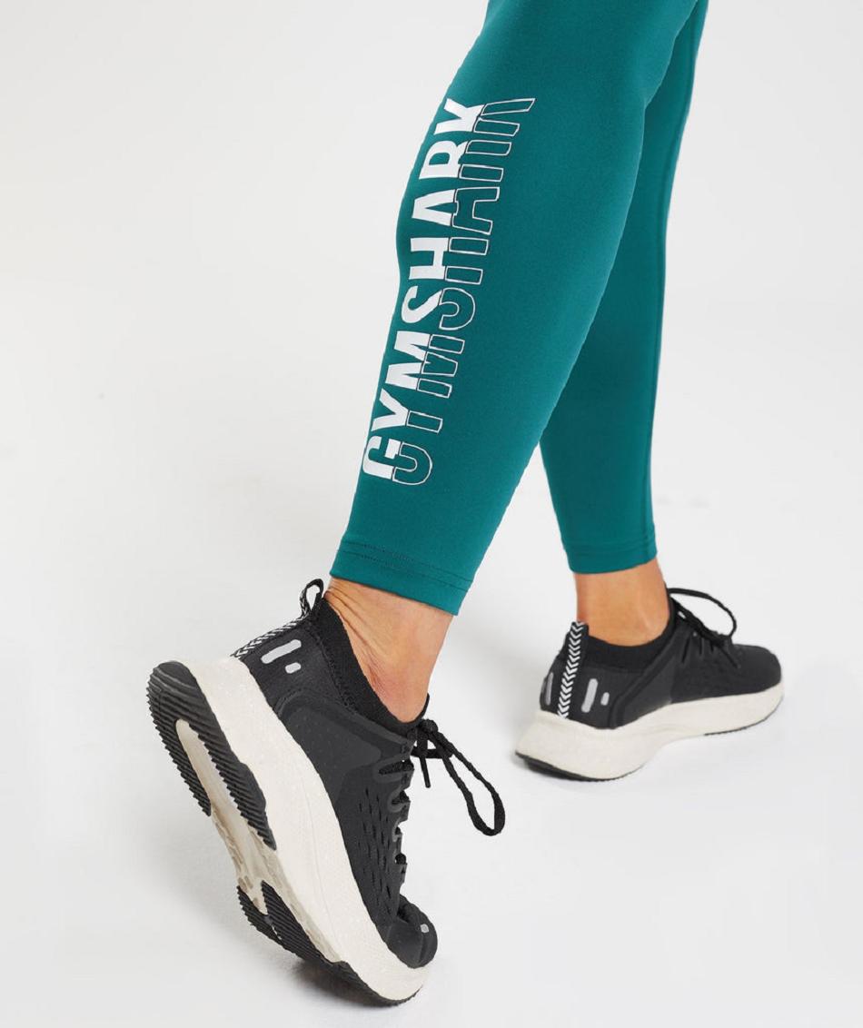 Κολαν Gymshark Fraction γυναικεια τυρκουάζ | GR_R8841
