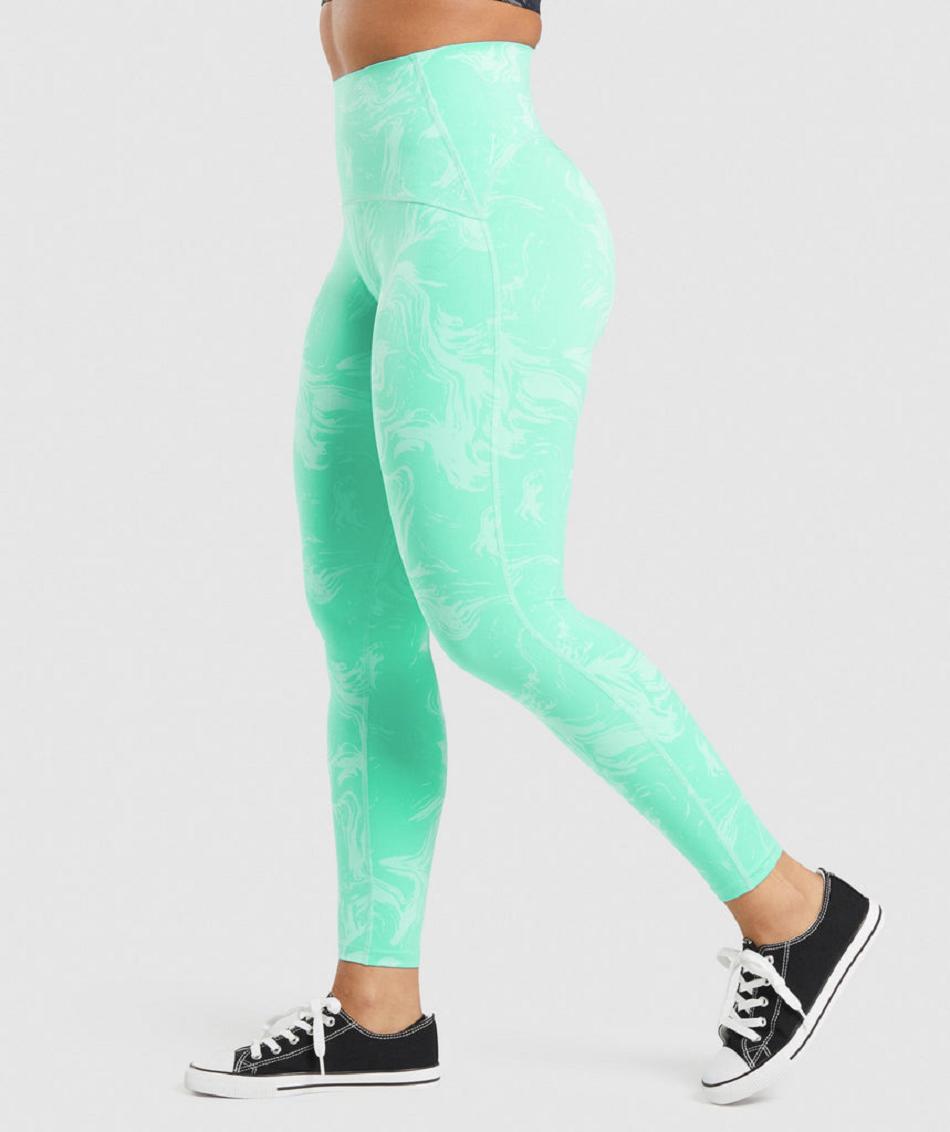 Κολαν Gymshark Gs Power High Rise γυναικεια ανοιχτο τυρκουάζ | GR_Q6280