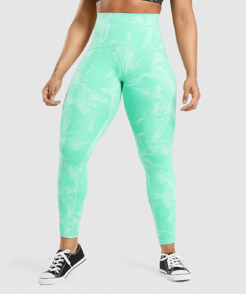 Κολαν Gymshark Gs Power High Rise γυναικεια ανοιχτο τυρκουάζ | GR_Q6280