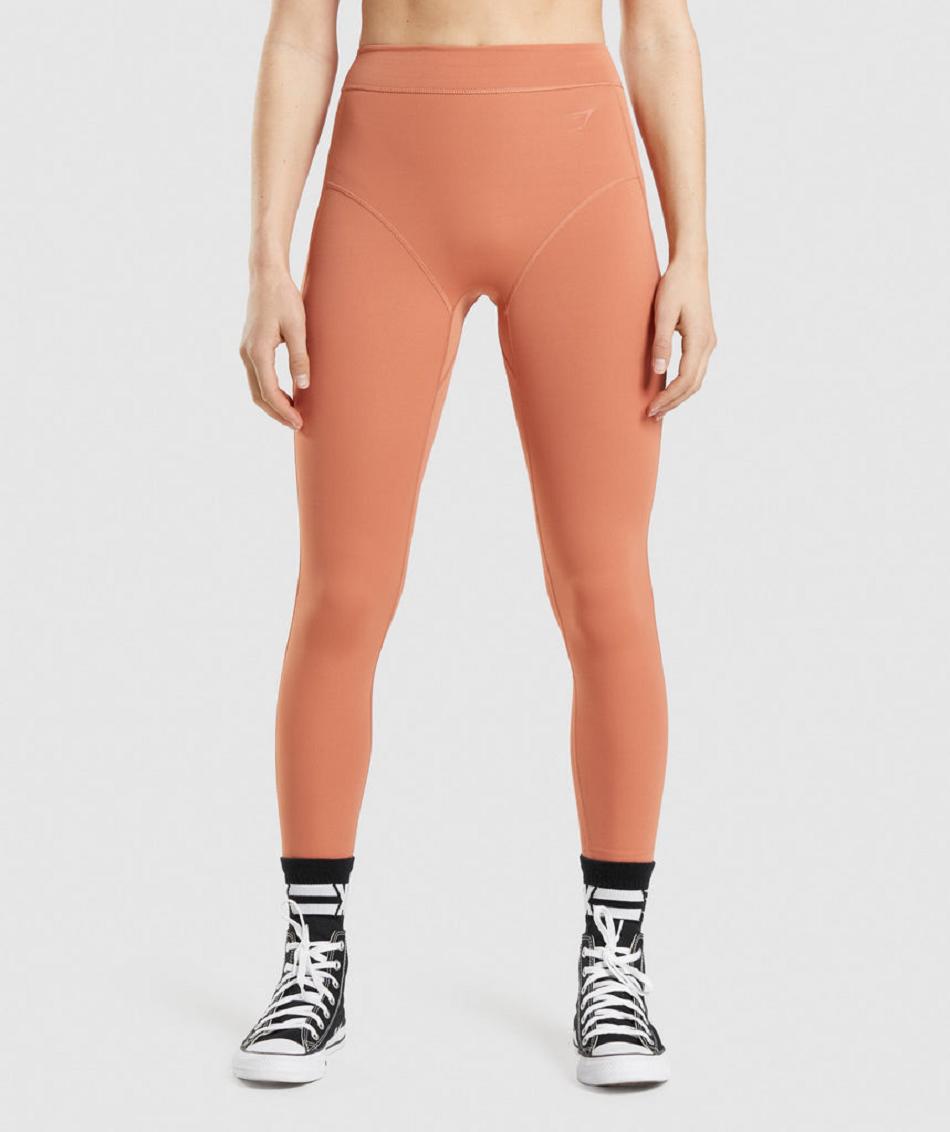 Κολαν Gymshark Kk Fit 7/8 γυναικεια πορτοκαλι | GR_BO8858
