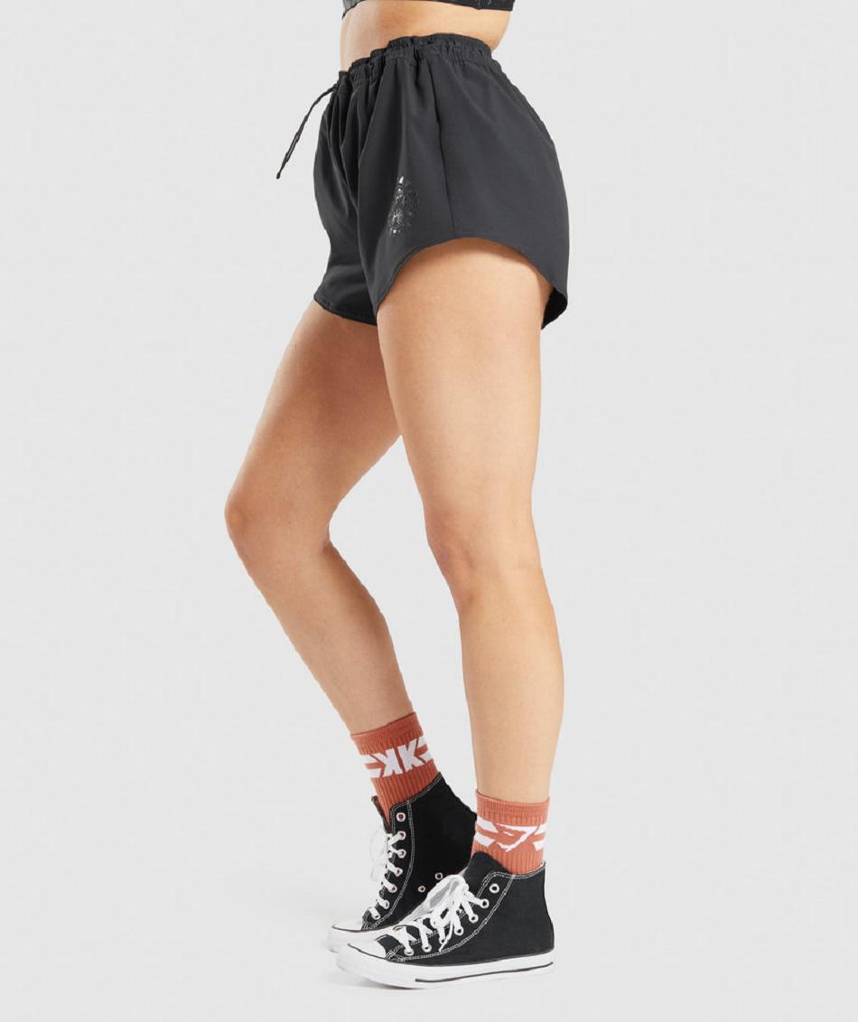 Σορτσ Gymshark Kk Fit Woven γυναικεια μαυρα | GR_BO7357