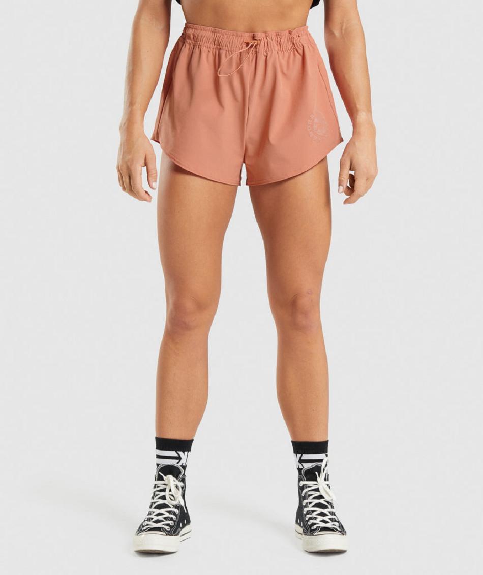 Σορτσ Gymshark Kk Fit Woven γυναικεια πορτοκαλι | GR_Q4225