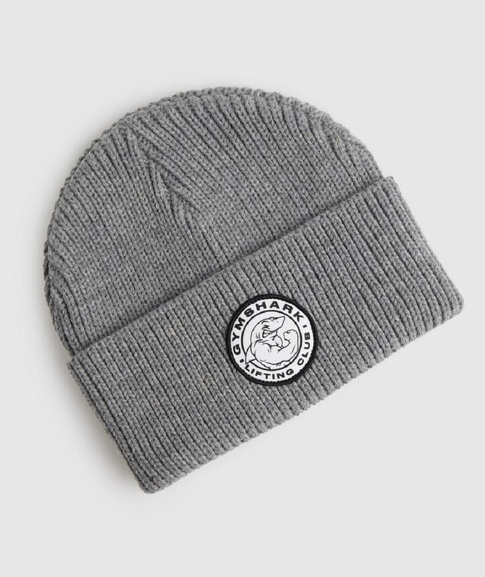 καπελα Gymshark Legacy Deep Cuff Beanie γυναικεια ανοιχτο γκρι | GR_ED9498