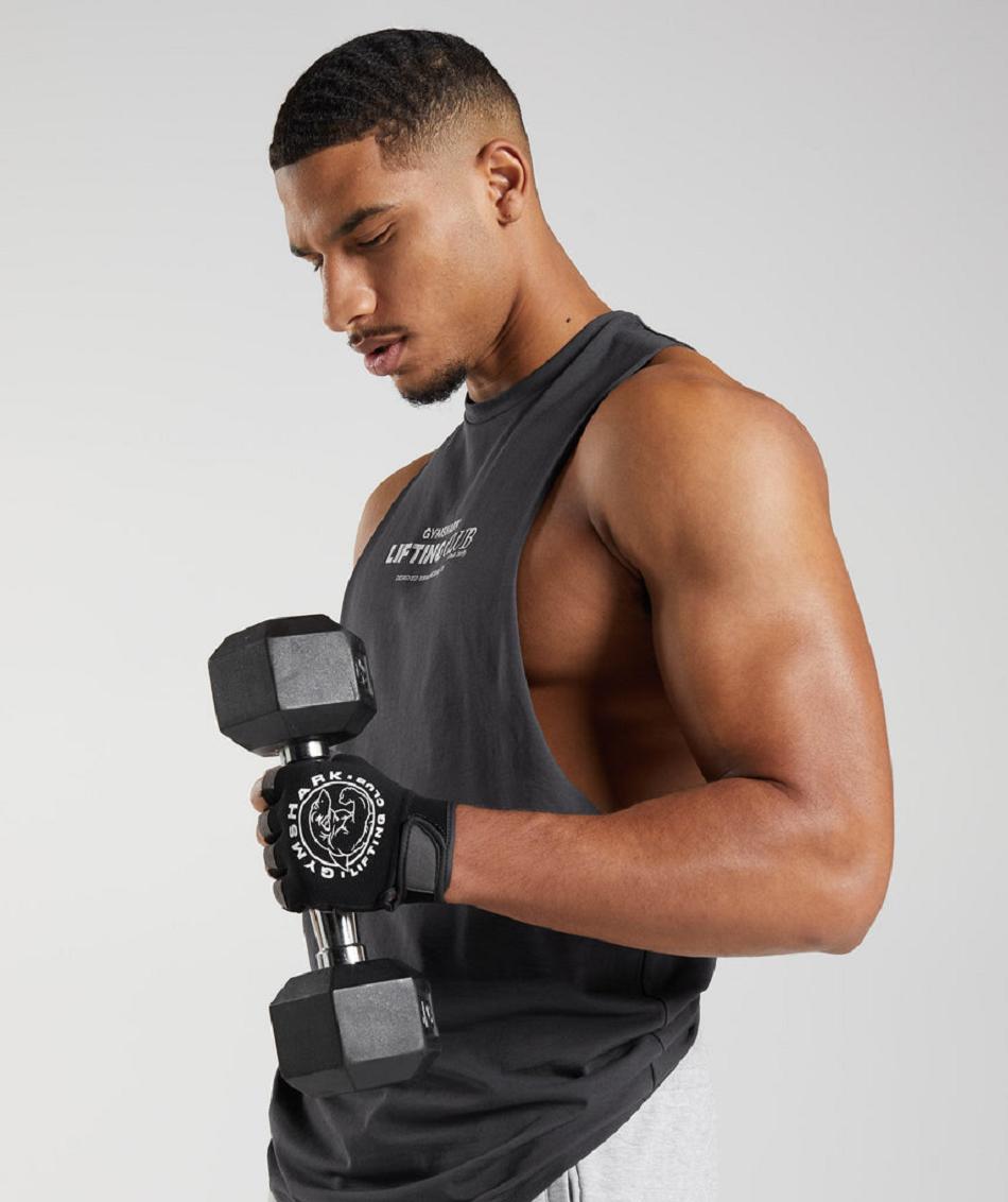 Εξοπλισμός Gymshark Legacy Lifting Gloves ανδρικα μαυρα | GR_TC5771