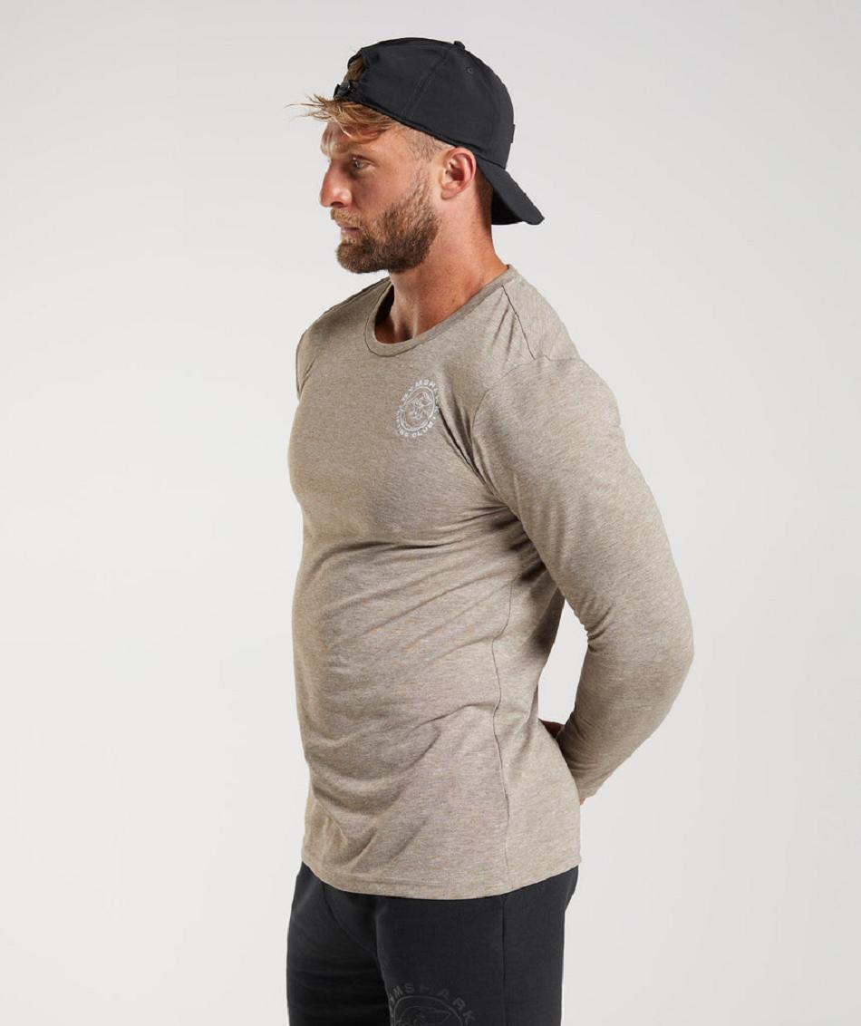 Μακρυμανικο Gymshark Legacy ανδρικα γκρι | GR_CG4090
