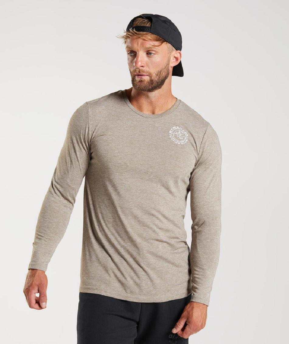 Μακρυμανικο Gymshark Legacy ανδρικα γκρι | GR_CG4090