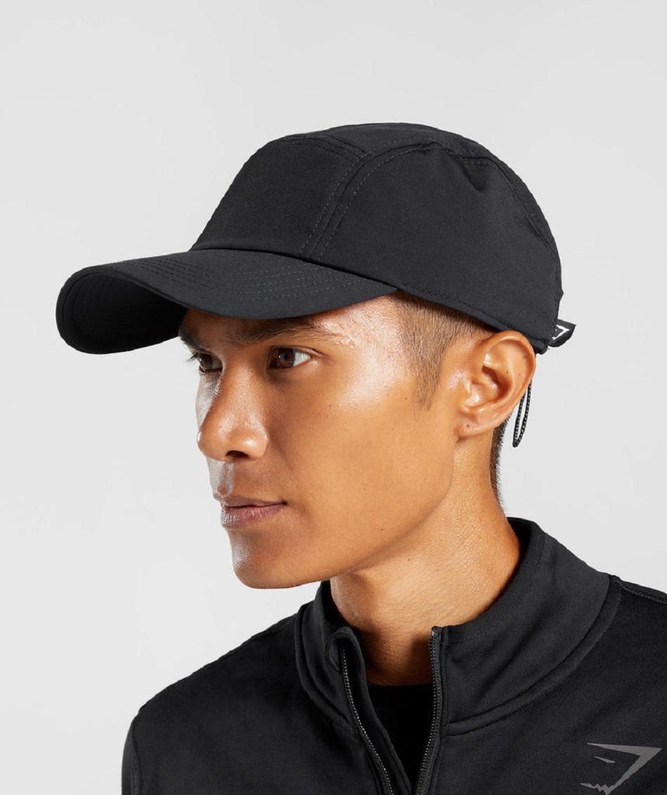 καπελα Gymshark Logo 5 Panel ανδρικα μαυρα | GR_V5699