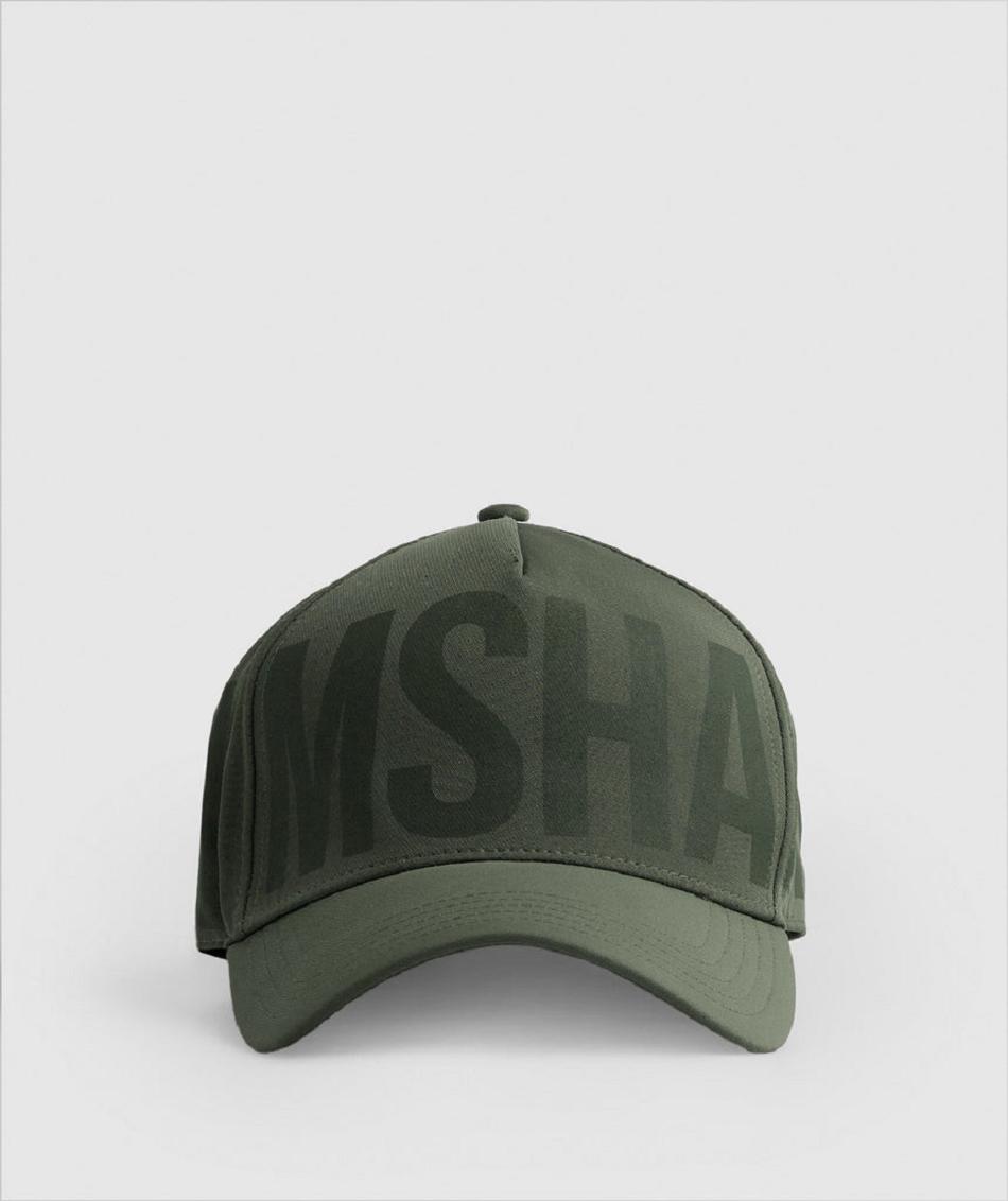 καπελα Gymshark Logo Trucker Cap γυναικεια Ελιά | GR_CR4450
