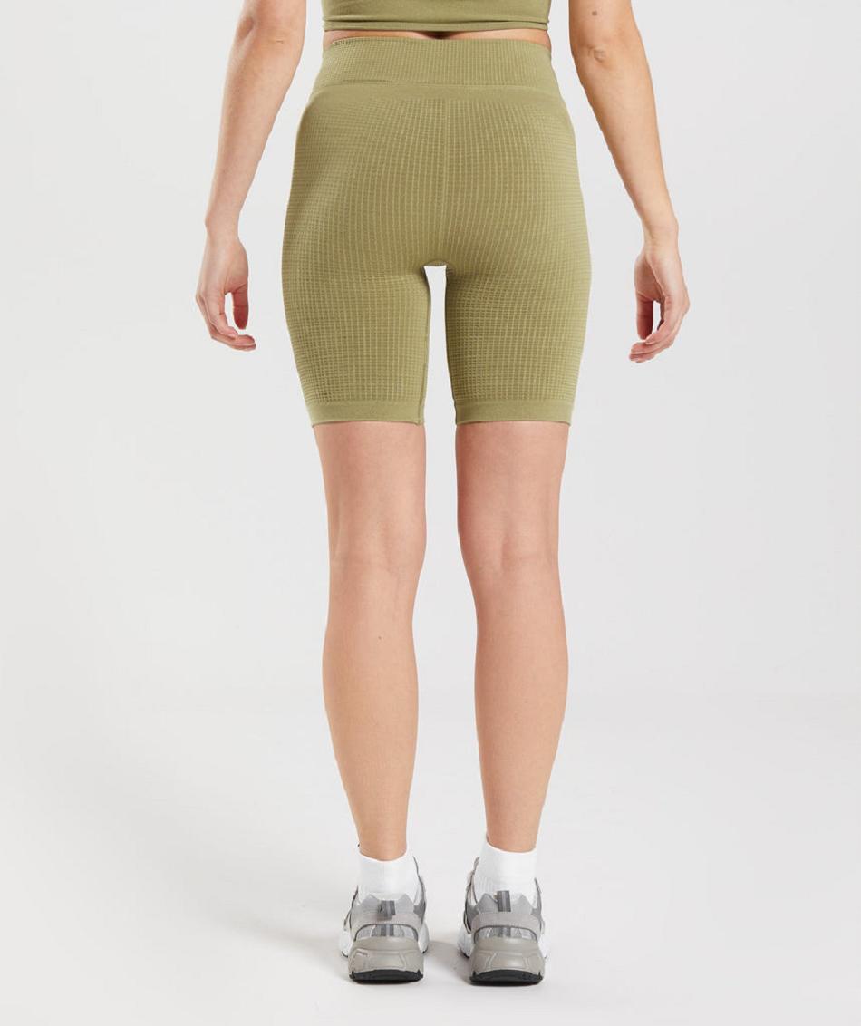 Σορτσ Gymshark Pause Seamless Cycling γυναικεια πρασινο | GR_CR3285