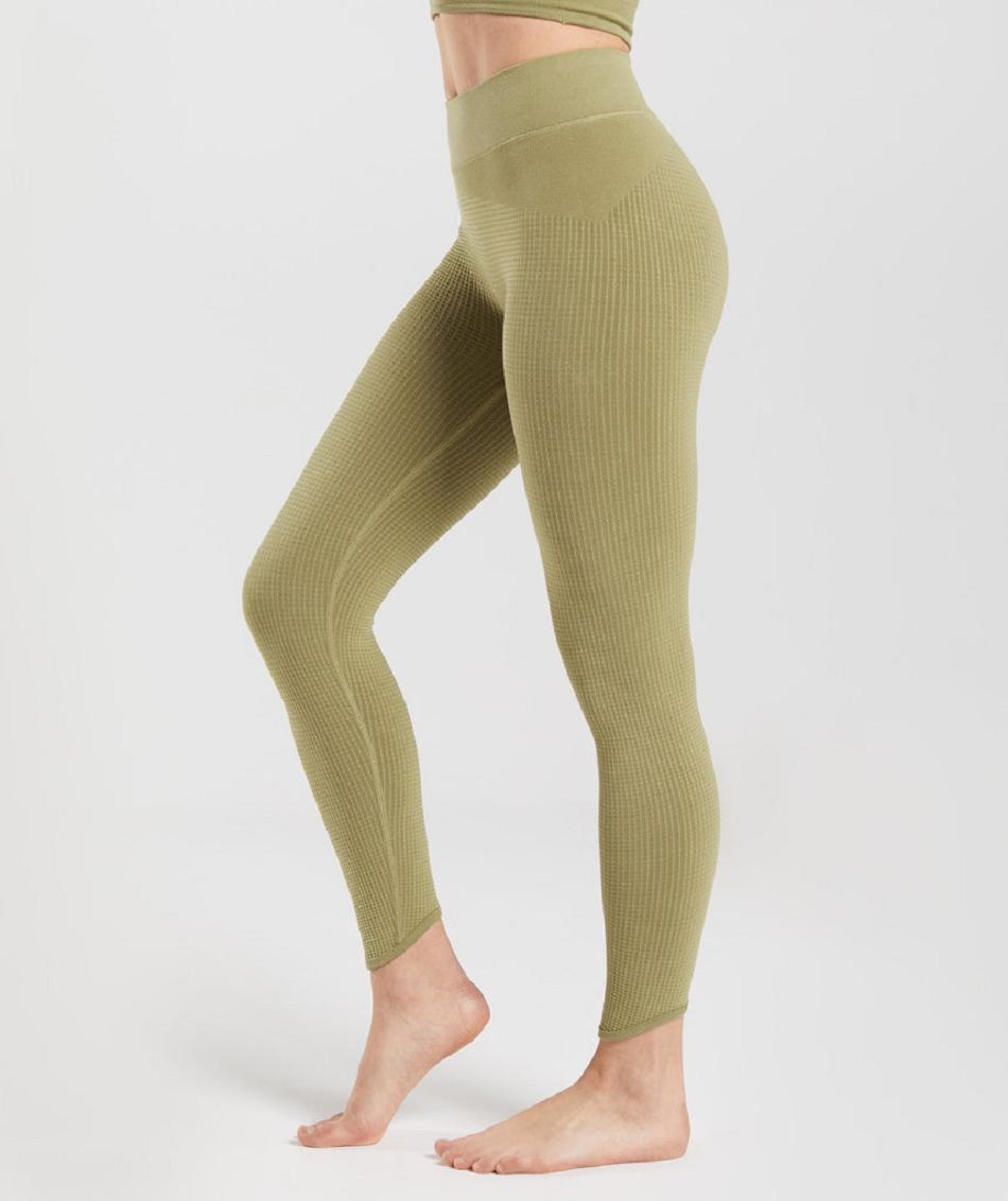 Κολαν Gymshark Pause Seamless γυναικεια πρασινο | GR_QX9477