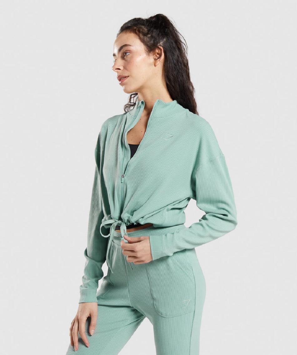 Μπουφαν Gymshark Pause Zip Up γυναικεια μπλε | GR_EE2147