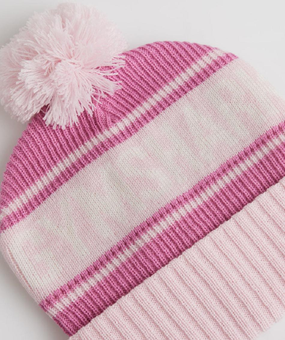 καπελα Gymshark Pom Beanie γυναικεια ροζ ροζ ασπρα | GR_NN2650