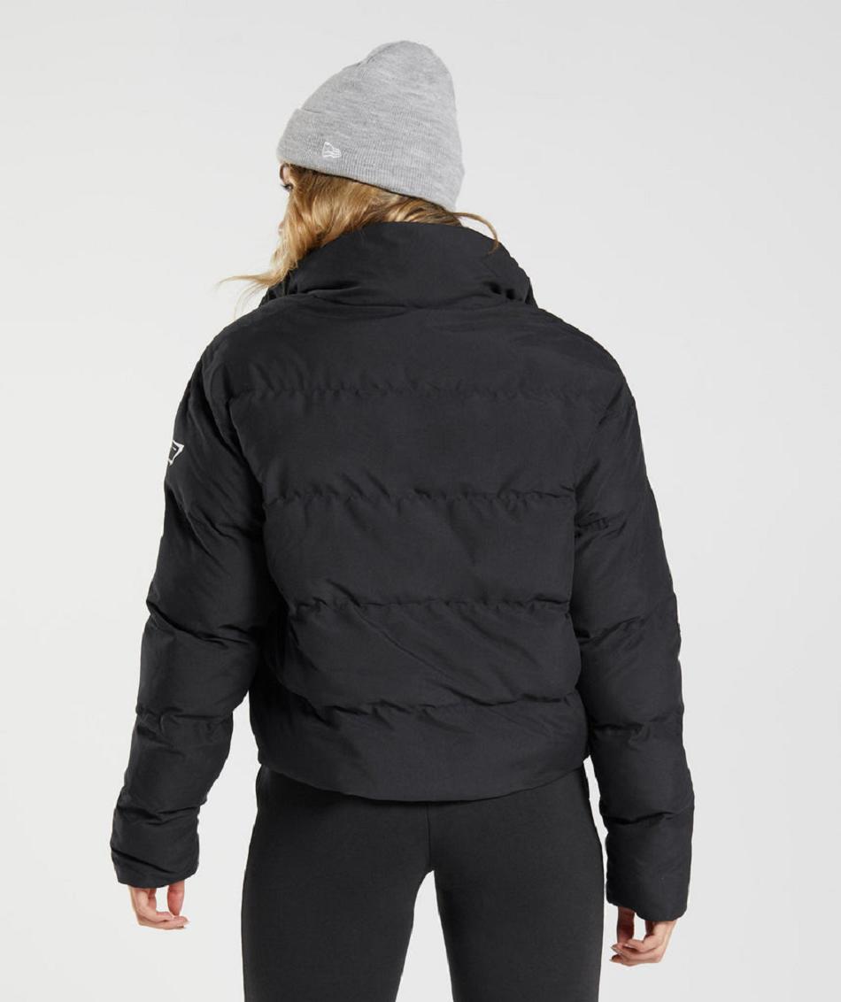 Μπουφαν Gymshark Puffer γυναικεια μαυρα | GR_NN2097