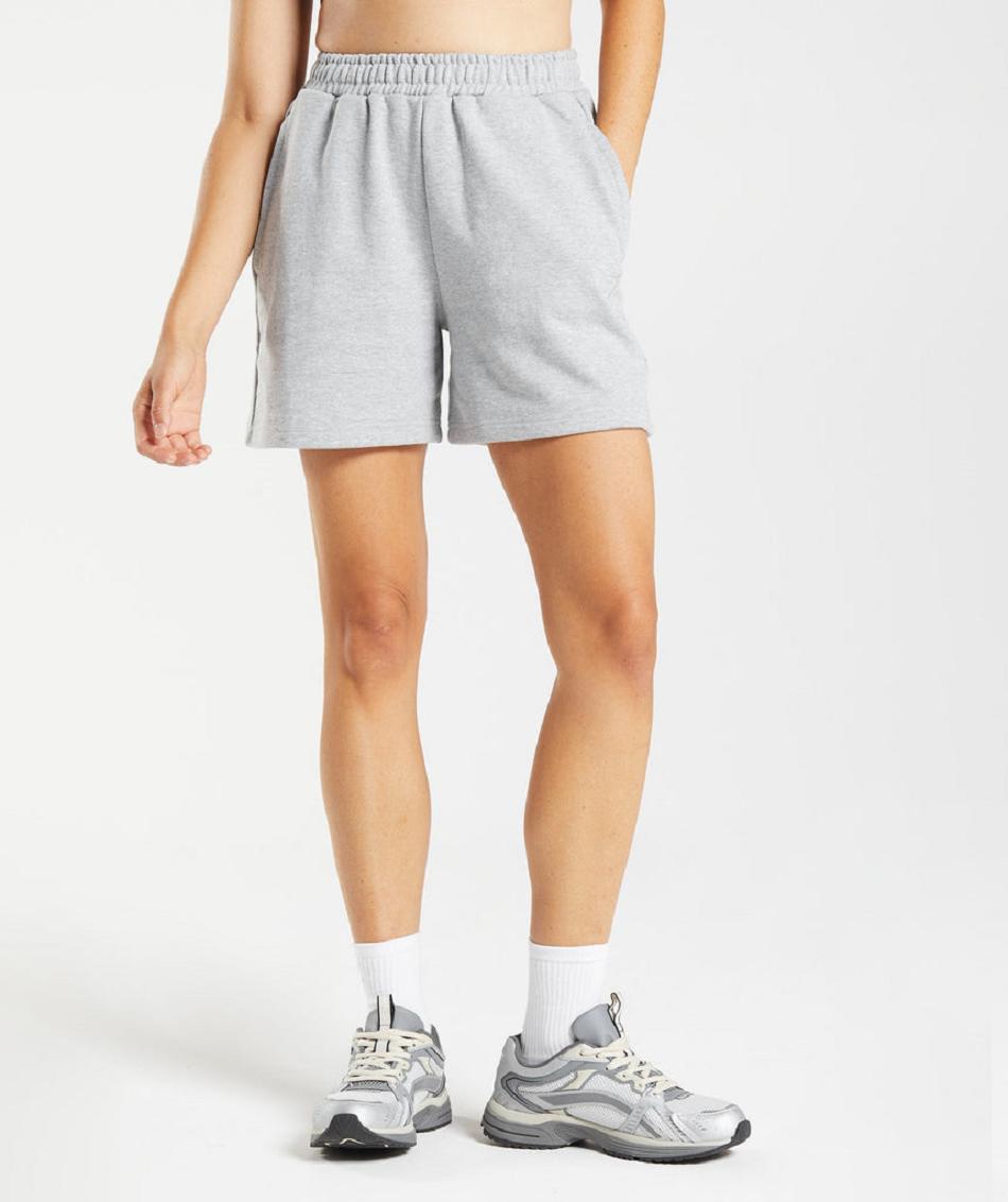 Σορτσ Gymshark Rest Day Sweats γυναικεια ανοιχτο γκρι | GR_UV4280