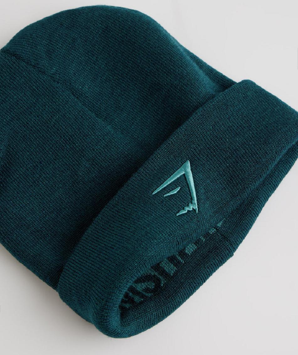 καπελα Gymshark Reversable Jacquard ανδρικα τυρκουάζ μπλε | GR_SU7112