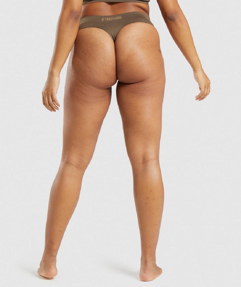 Στρινγκ Gymshark Seamless γυναικεια καφε | GR_UV4519