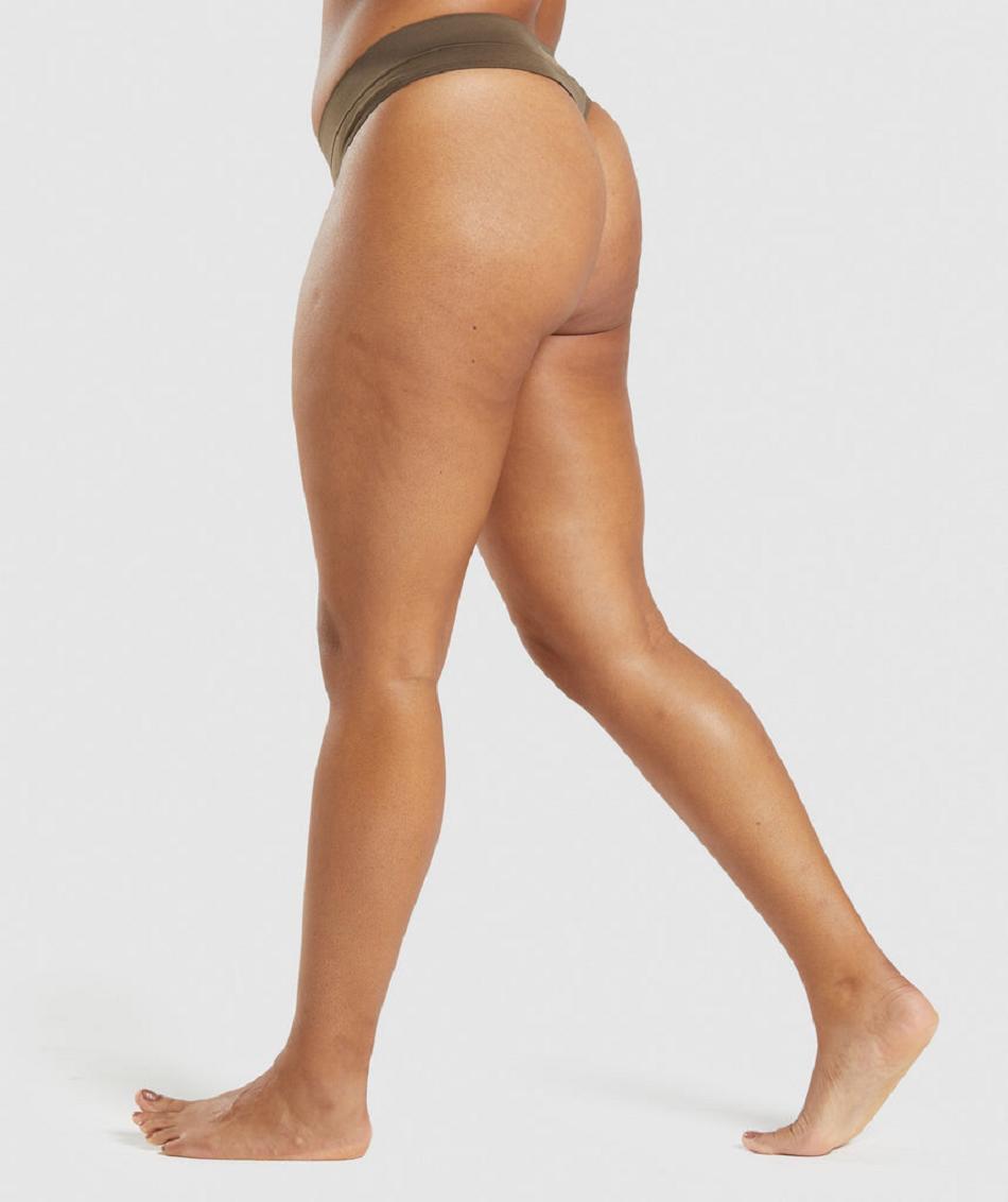 Στρινγκ Gymshark Seamless γυναικεια καφε | GR_UV4519