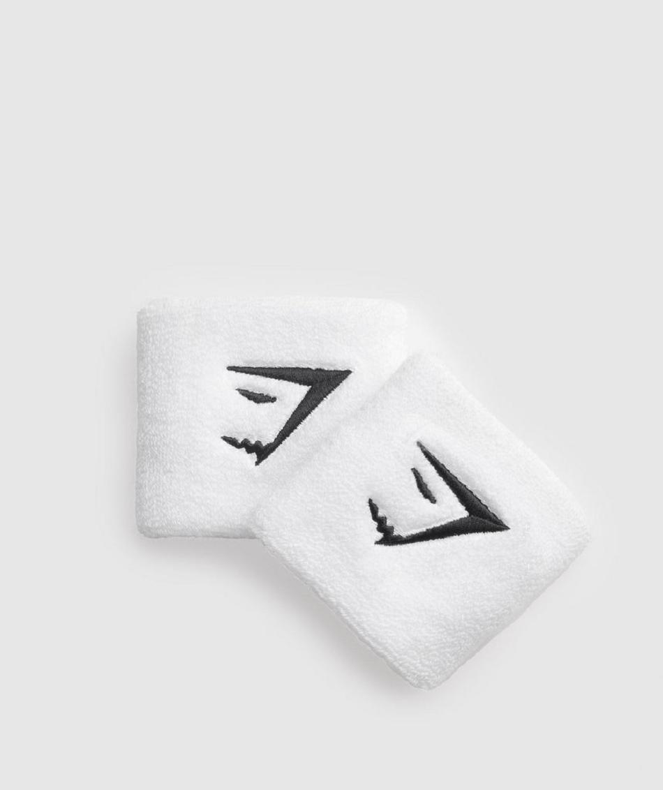 Εξοπλισμός Gymshark Sharkhead Sweat Bands γυναικεια ασπρα | GR_EC7495