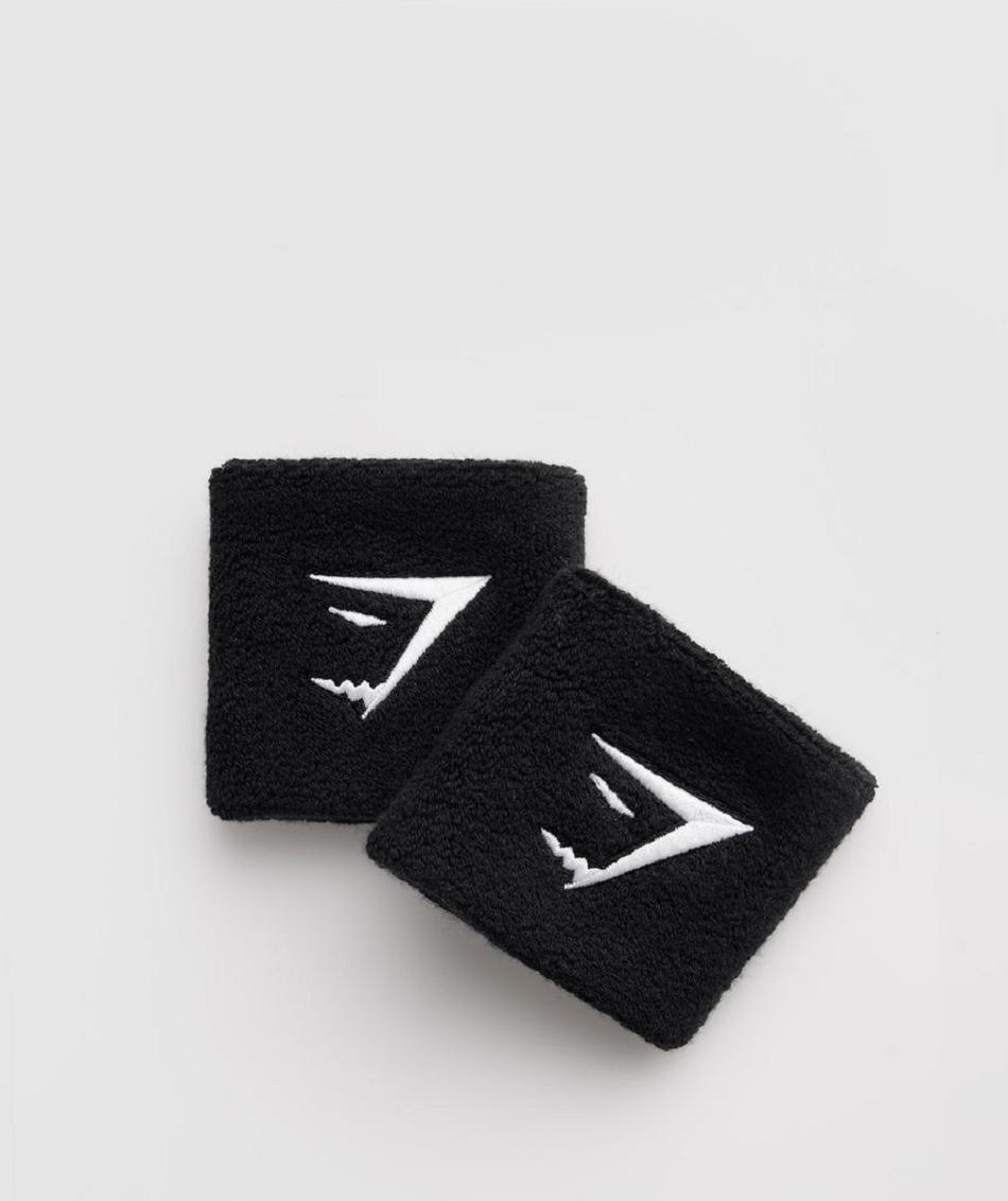 Εξοπλισμός Gymshark Sharkhead Sweat Bands γυναικεια μαυρα | GR_IM7449