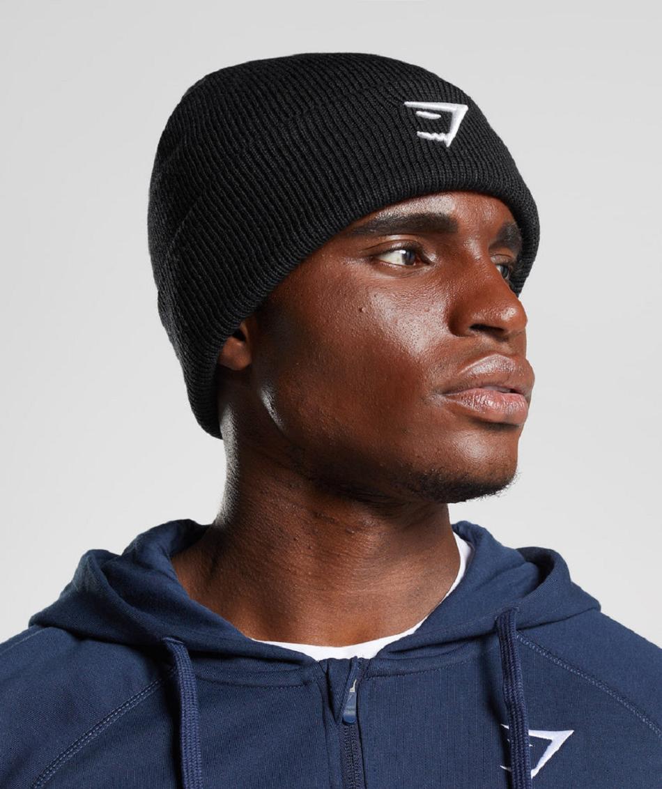 καπελα Gymshark Sharkhead ανδρικα μαυρα | GR_IM9669