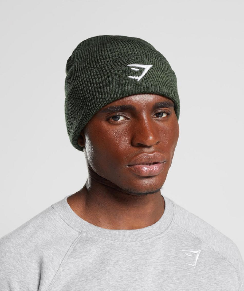 καπελα Gymshark Sharkhead ανδρικα Ελιά | GR_K1029