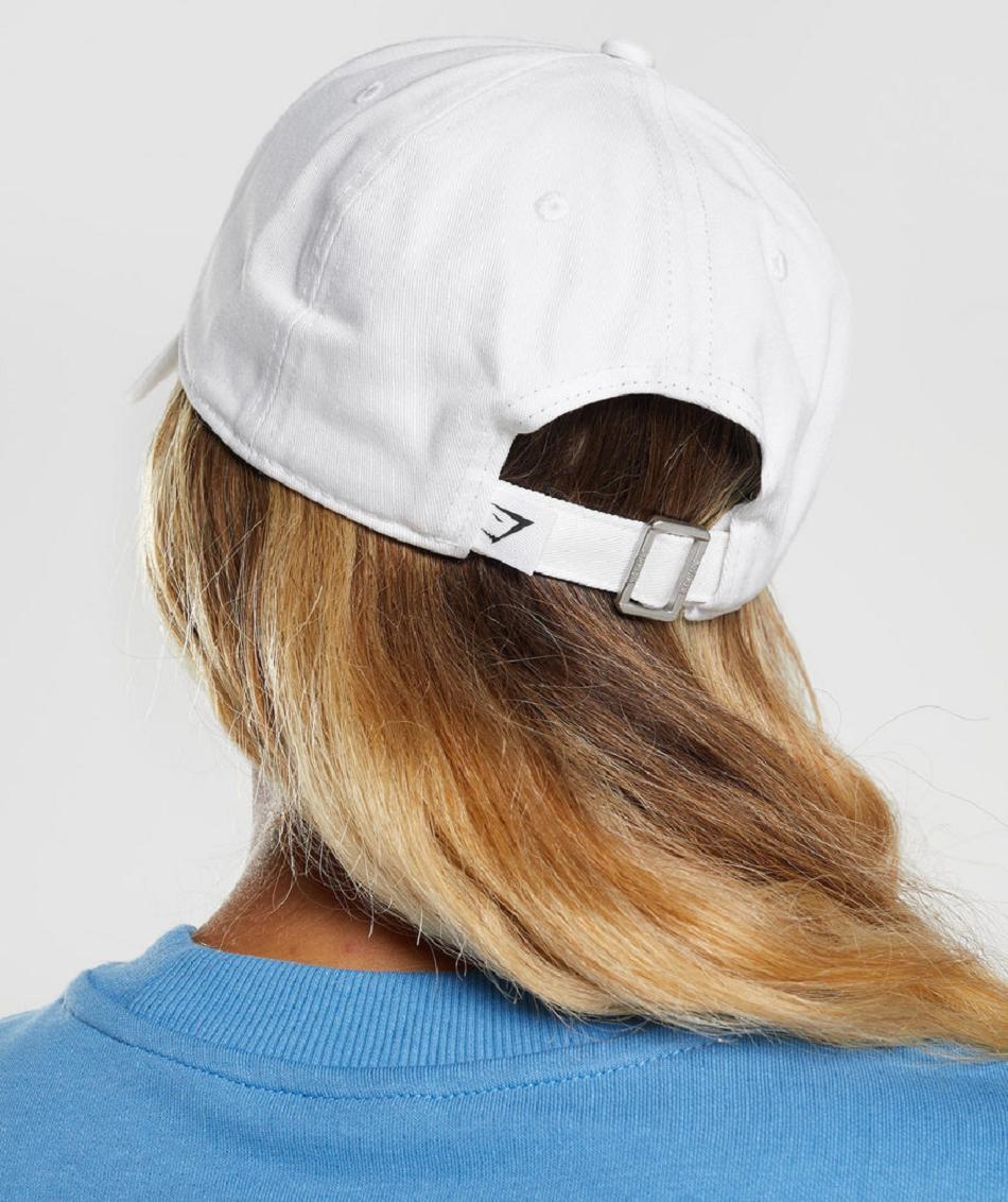 καπελα Gymshark Sharkhead ανδρικα ασπρα | GR_YQ4391