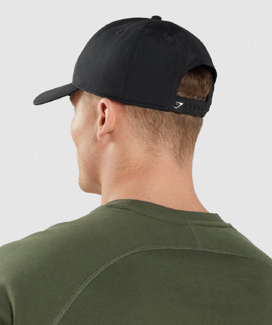 καπελα Gymshark Snapback ανδρικα μαυρα | GR_KO1838