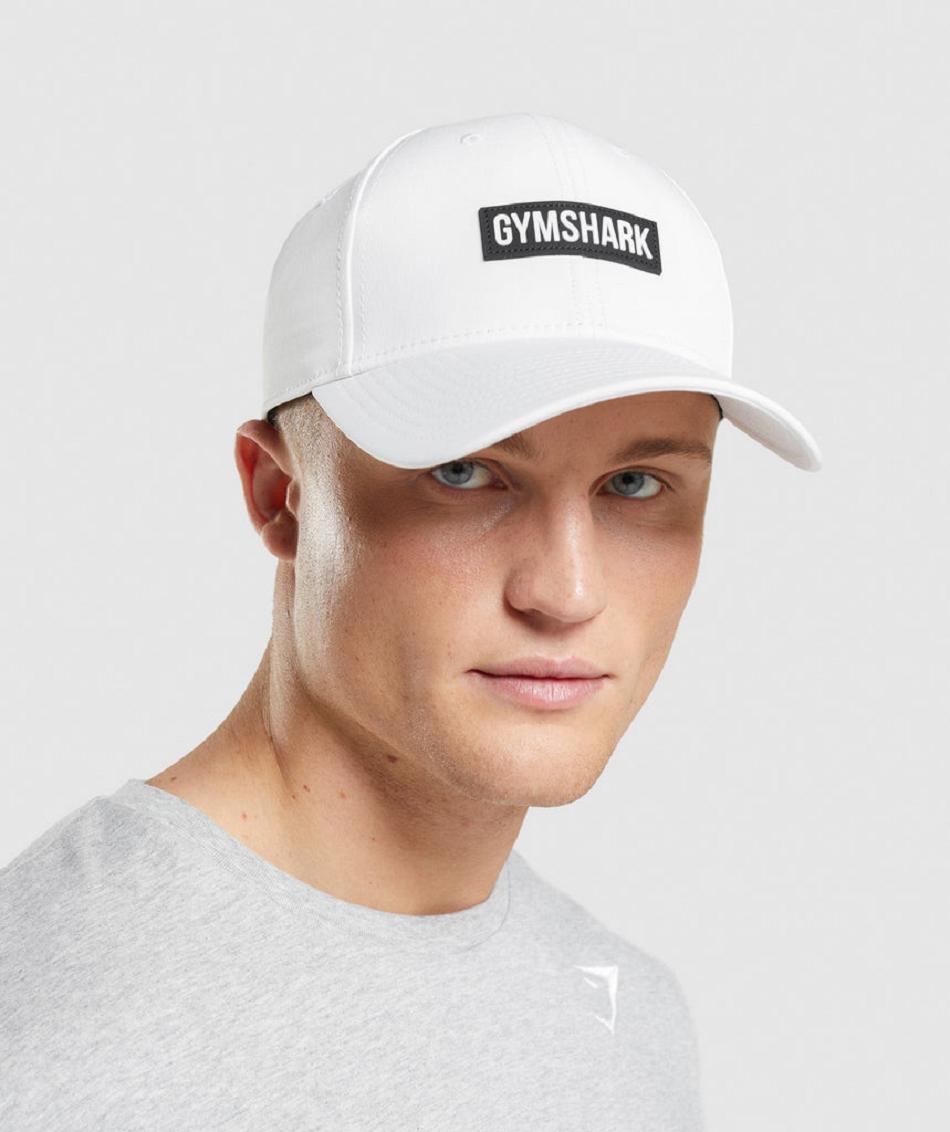 καπελα Gymshark Snapback ανδρικα ασπρα | GR_TG6192