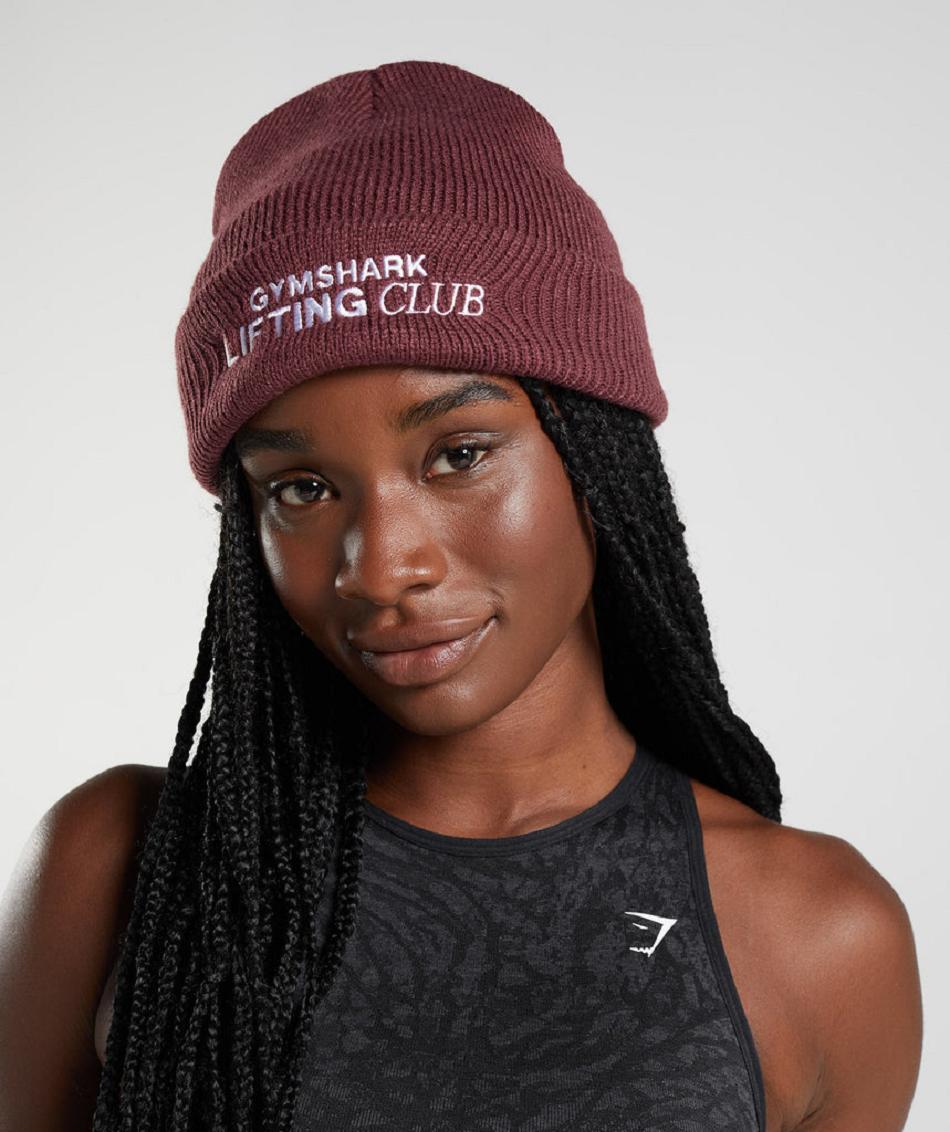 καπελα Gymshark Social Club Beanie γυναικεια ροζ καφε | GR_V5346