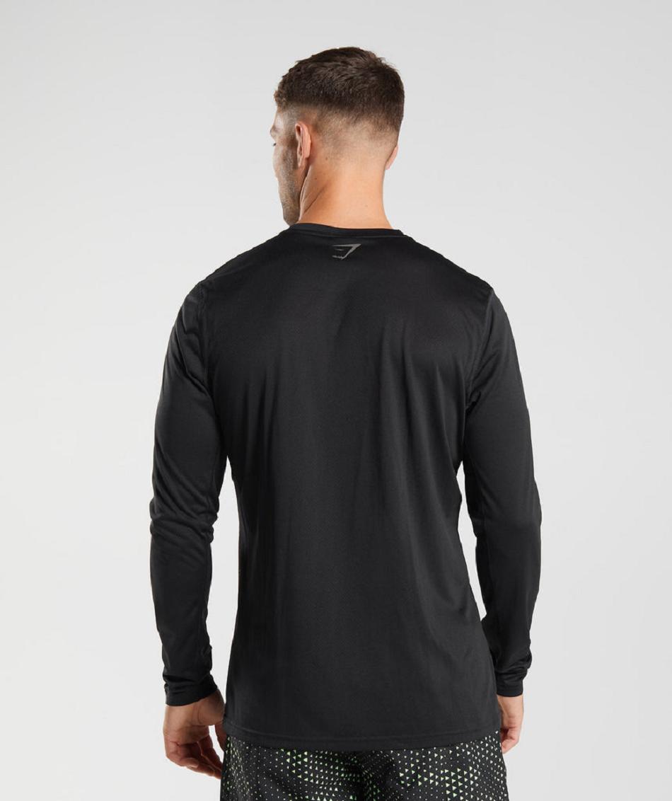 Μακρυμανικο Gymshark Sport ανδρικα μαυρα μαυρα | GR_TA6240