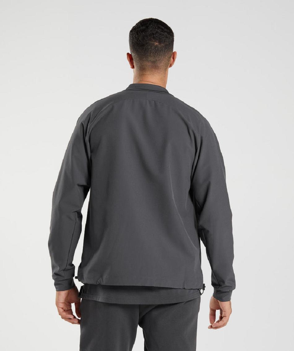 Μπουφαν Gymshark Studio ανδρικα μαυρα γκρι | GR_EG4683