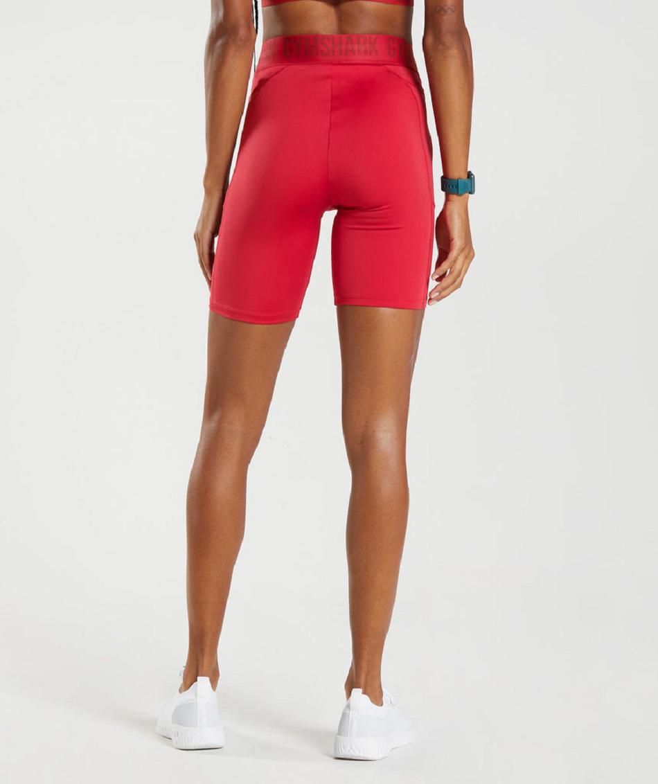Σορτσ Gymshark Training Brandmark Cycling γυναικεια κοκκινα | GR_MI9219