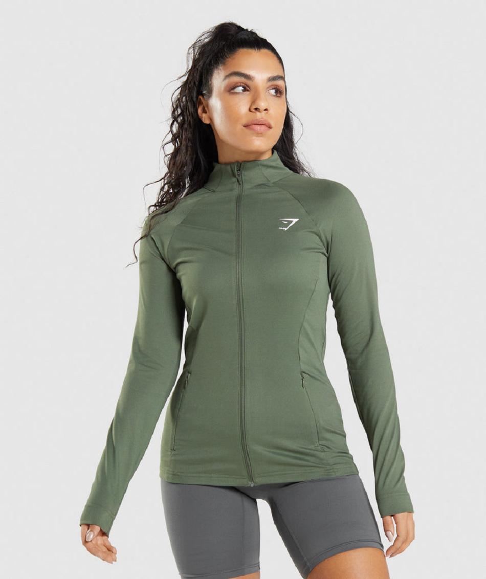 Μπουφαν Gymshark Training γυναικεια Ελιά | GR_CG3800