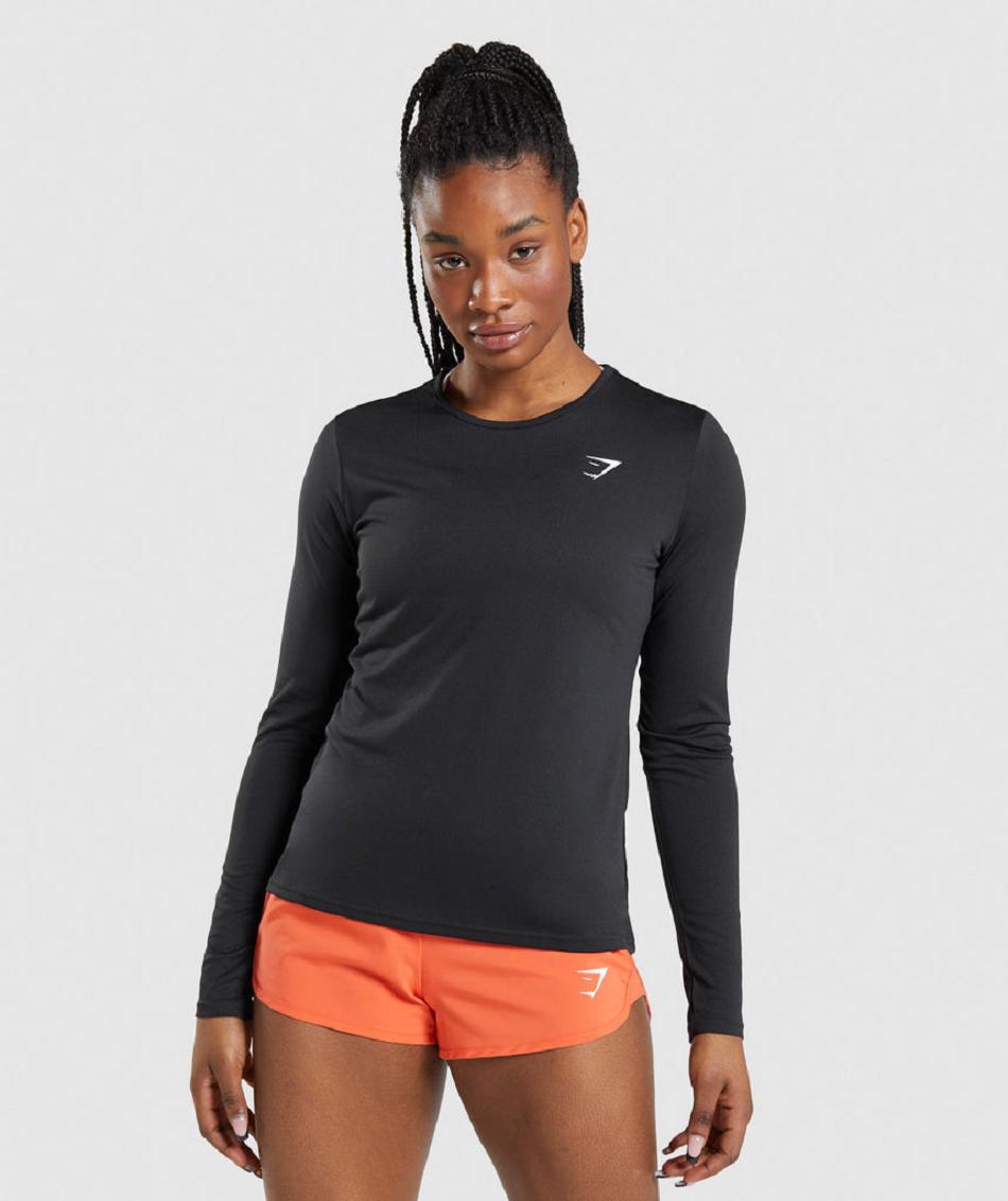 Μακρυμανικο Gymshark Training γυναικεια μαυρα | GR_EC3019