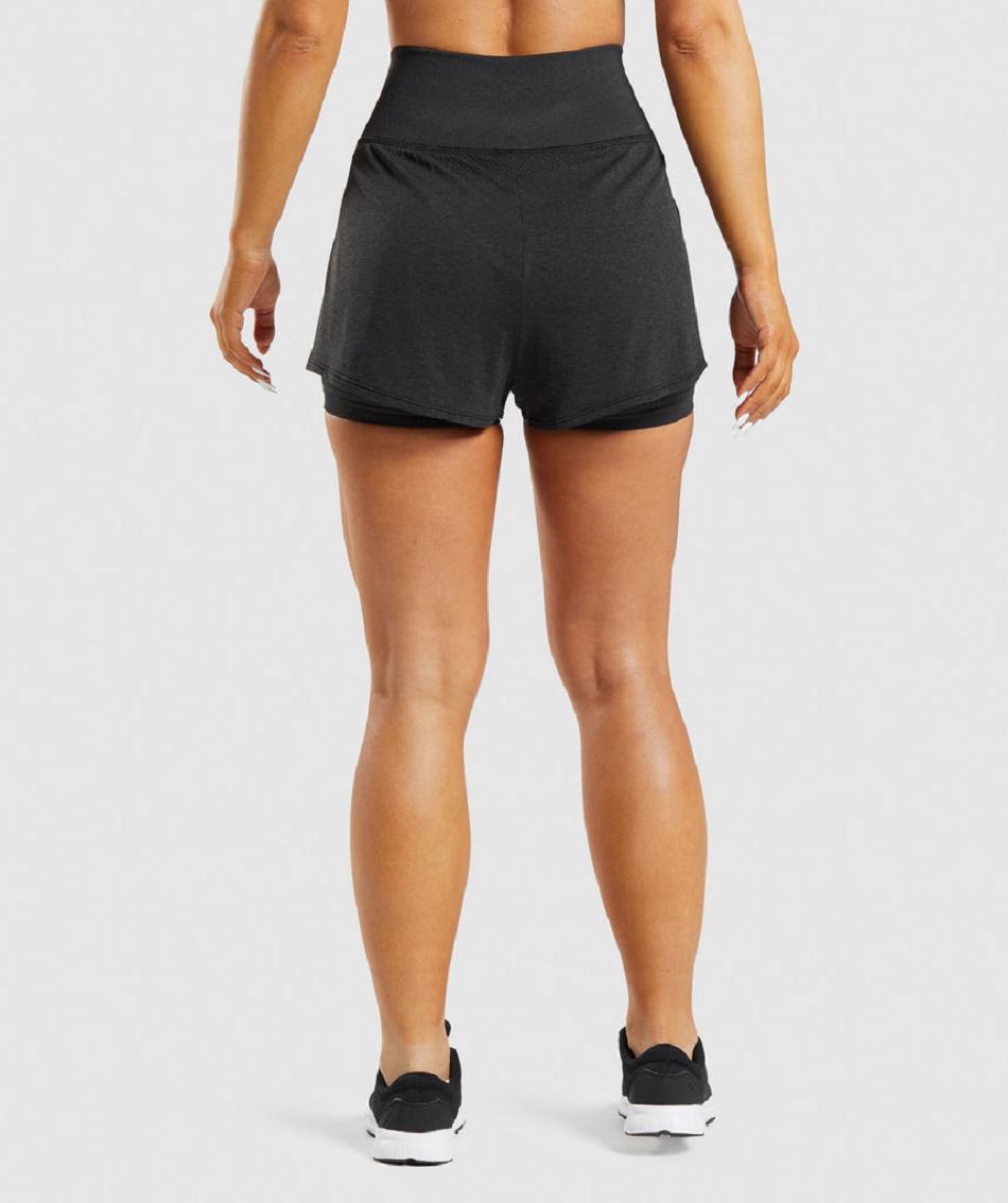 Σορτσ Gymshark Vital Seamless 2.0 2-in-1 γυναικεια μαυρα | GR_YJ5292
