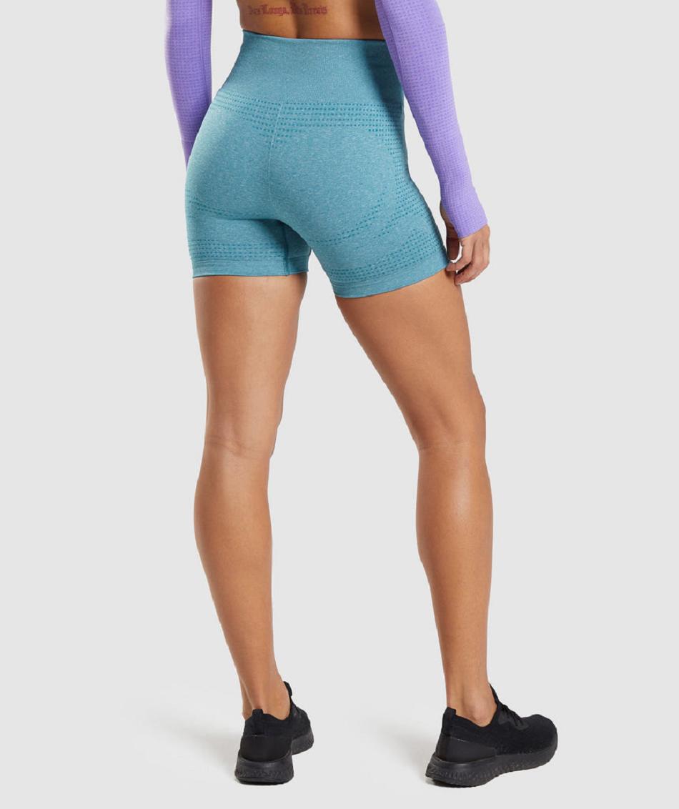 Σορτσ Gymshark Vital Seamless 2.0 γυναικεια τυρκουάζ | GR_Q6827